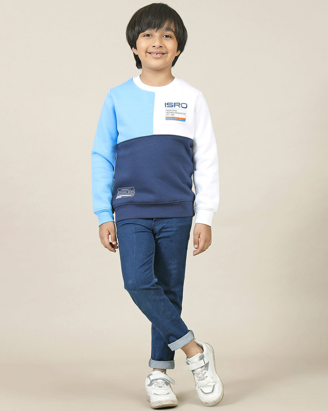 Isro Printed Regular Fit Sweatshirt For Boys