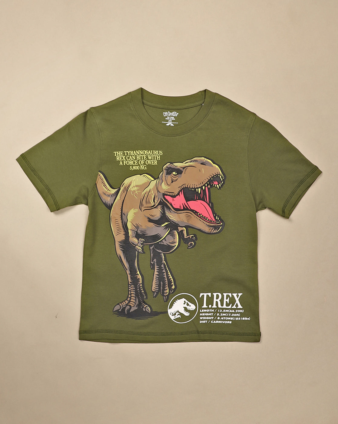 Jurassic World Printed Regular Fit Tshirt For Boys