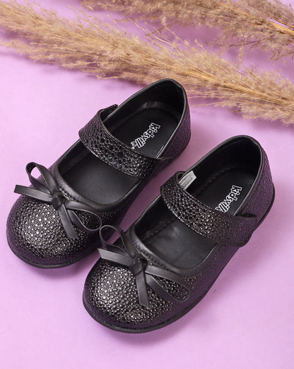 Kids Girls Printed Black Ballerina