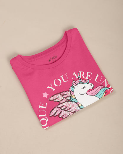 Unicorn Printed Tshirt For Girls