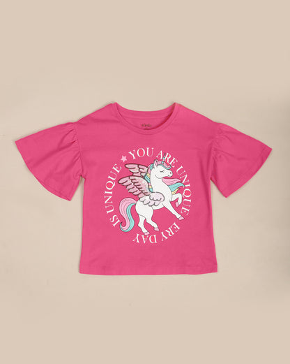 Unicorn Printed Tshirt For Girls