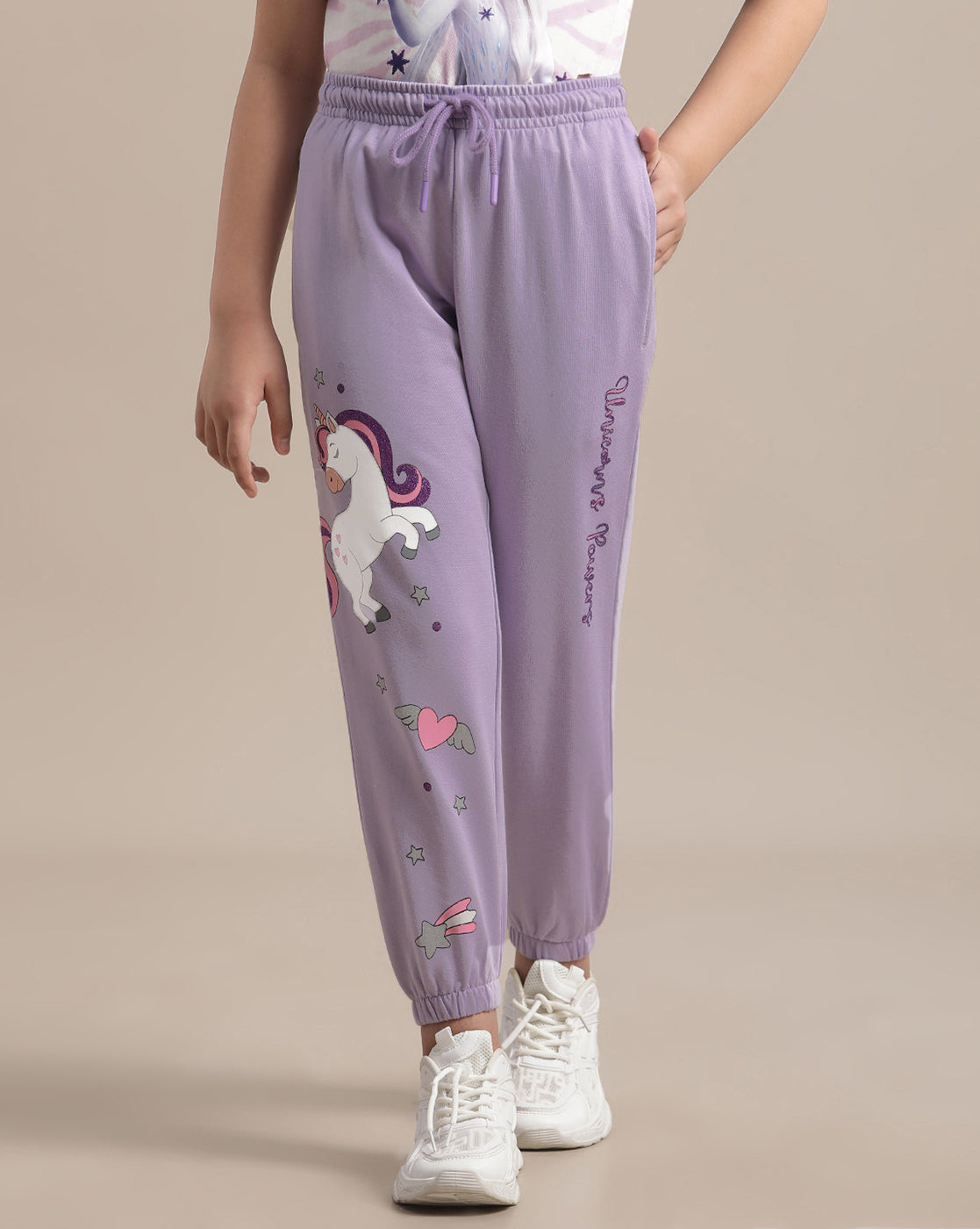 Unicorn Regular Fit Jogger For Girls