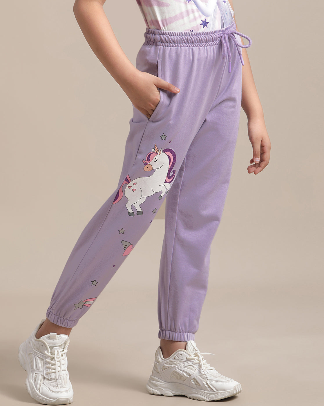 Unicorn Regular Fit Jogger For Girls