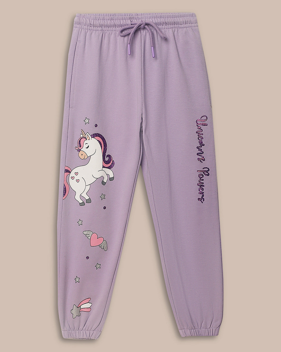 Unicorn Regular Fit Jogger For Girls