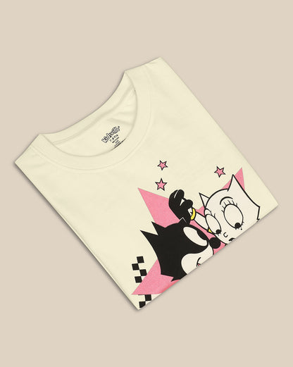 Felix The Cat Printed Relaxed Fit Tshirt For Girls