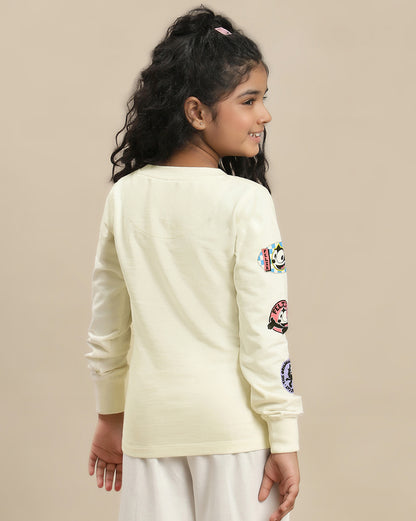 Felix The Cat Printed Relaxed Fit Tshirt For Girls