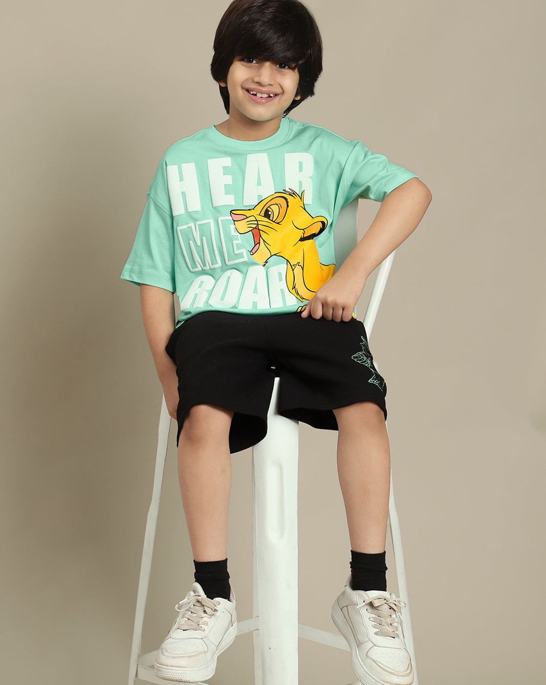 Lion King Printed Oversize Tshirt For Boys