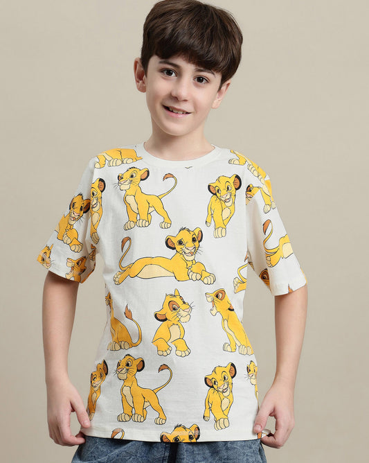 Lion King Printed Regular Fit Tshirt For Boys