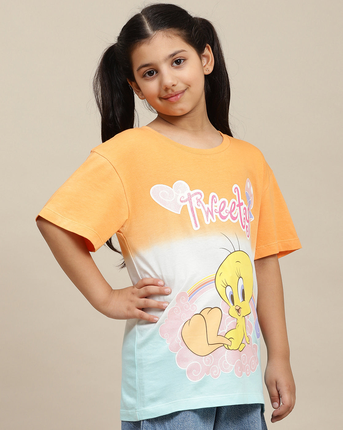 Looney Tunes Printed Relaxed Fit Tshirt For Girls