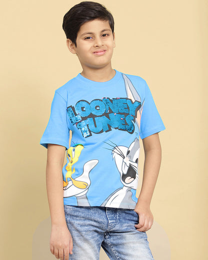 Looney Tunes Printed Reversible Sequin Regular Fit Tshirt For Boys