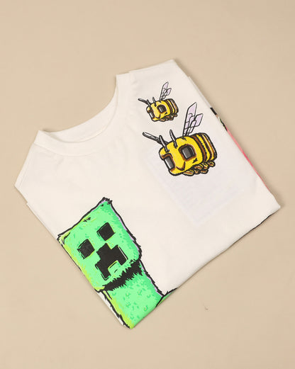 Minecraft Oversized Tshirt For Kids Boys