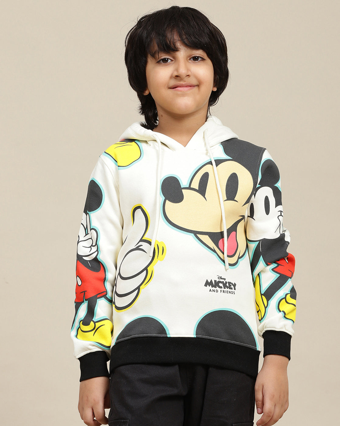 Mickey & Friends Printed Regular Fit Hoodie For Boys