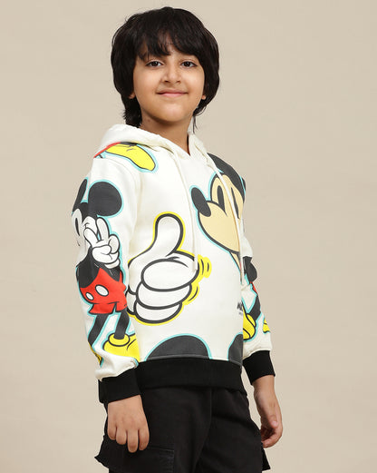 Mickey & Friends Printed Regular Fit Hoodie For Boys