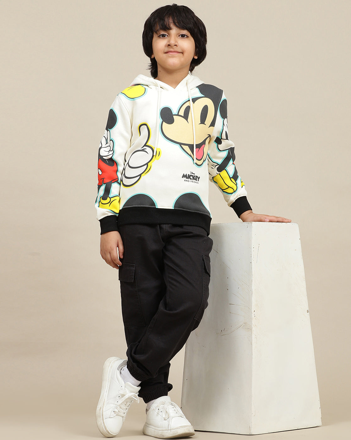 Mickey & Friends Printed Regular Fit Hoodie For Boys