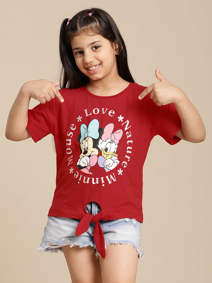 Mickey & Friends Printed Relaxed Fit Tshirt For Girls