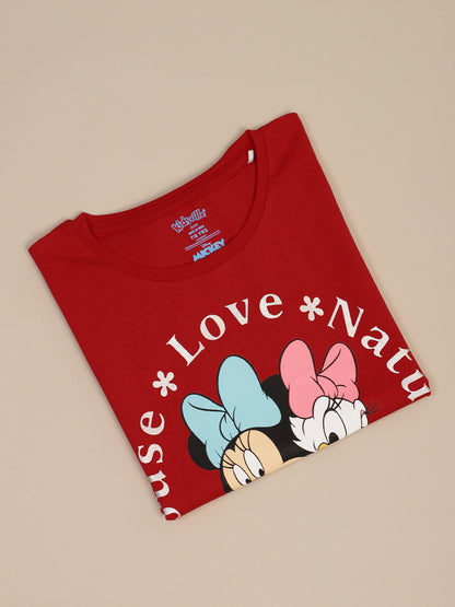 Mickey & Friends Printed Relaxed Fit Tshirt For Girls