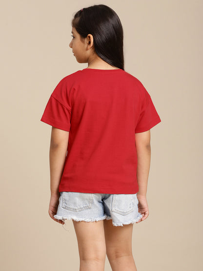 Mickey & Friends Printed Relaxed Fit Tshirt For Girls