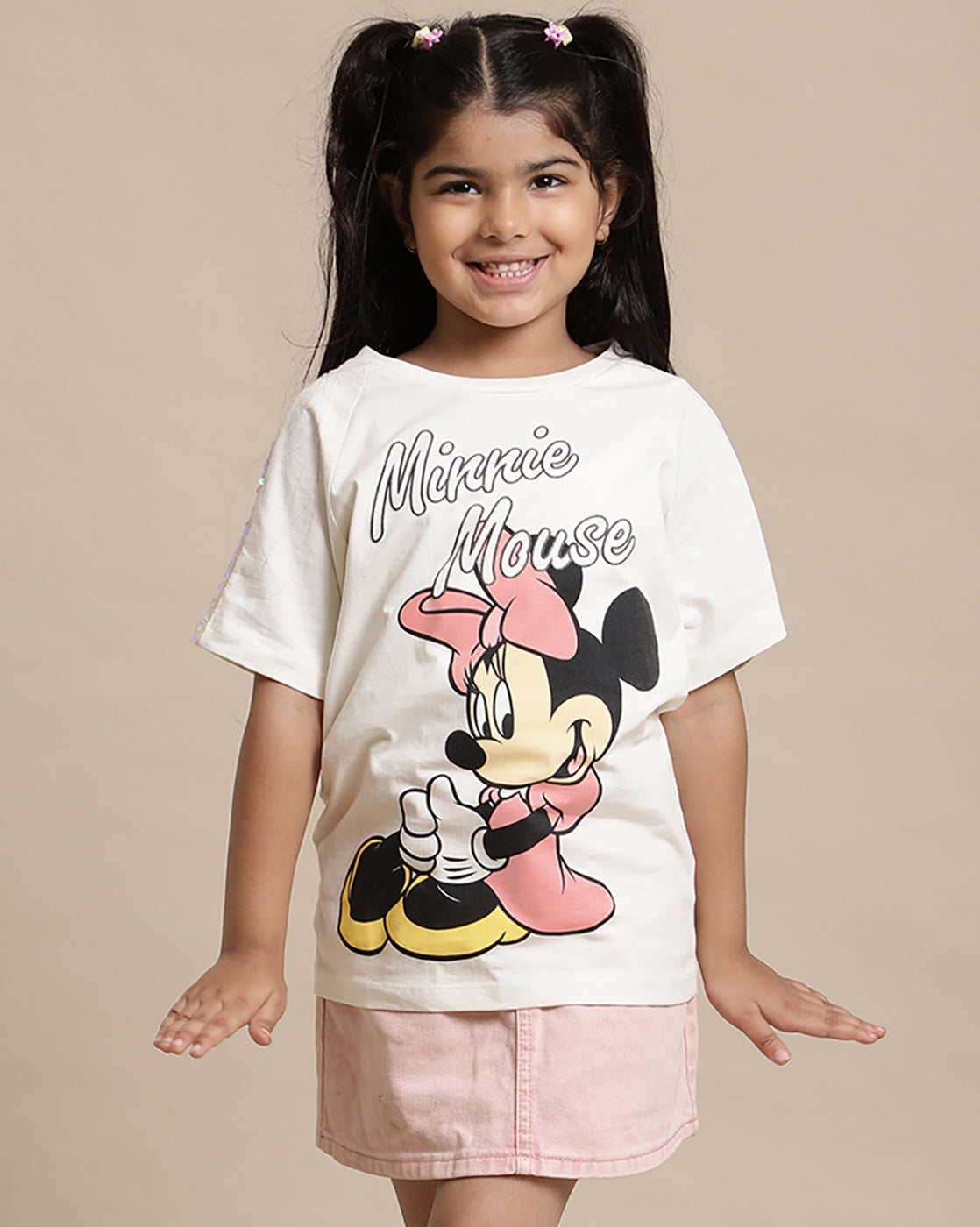 Mickey & Friends Printed Relax Fit Tshirt For Girls