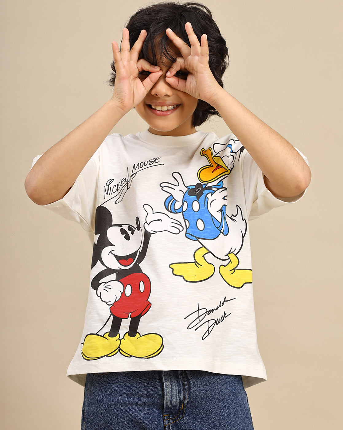 Mickey & Friends Printed Oversized Tshirt For Boys