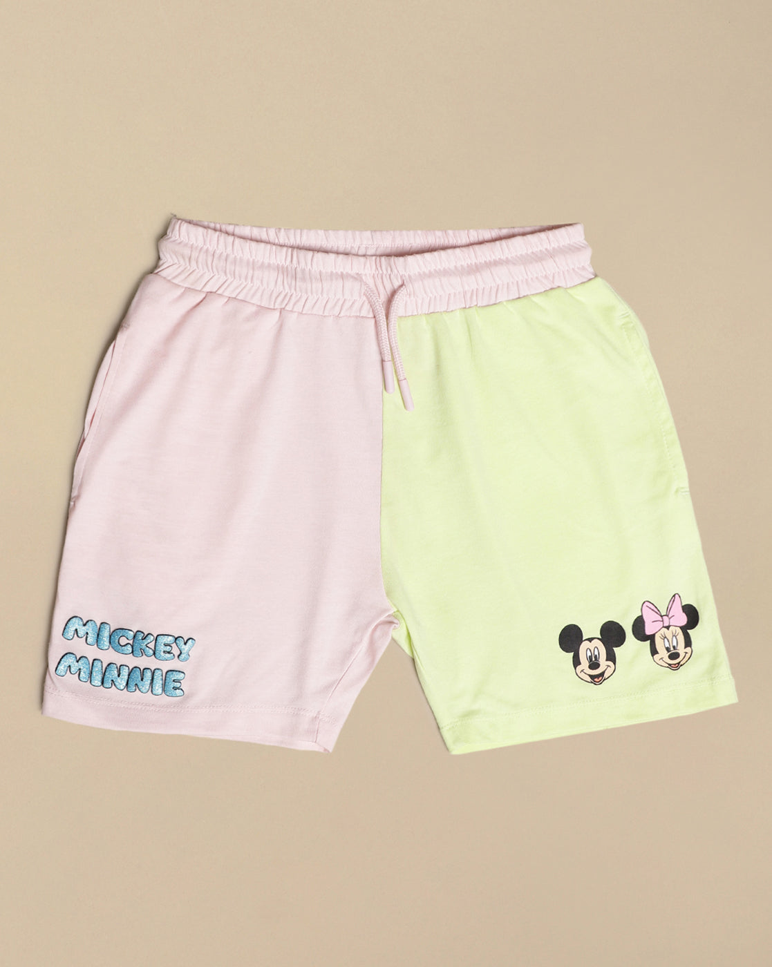 Mickey & Friends Printed Regular Fit Shorts For Girls