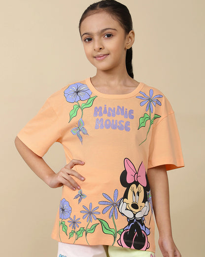 Mickey & Friends Printed oversized Fit Tshirt For Girls