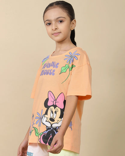 Mickey & Friends Printed oversized Fit Tshirt For Girls