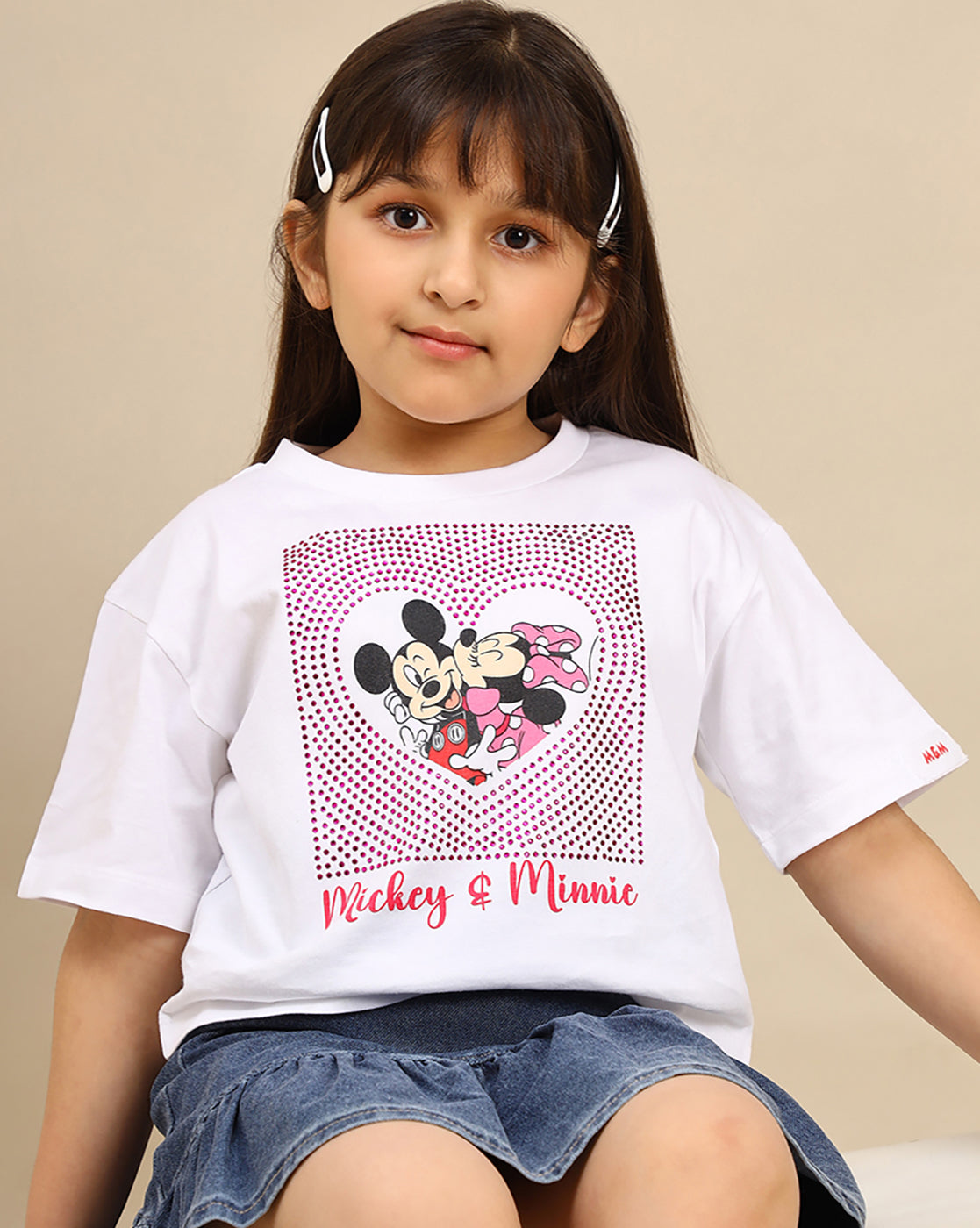 Mickey & Friends Printed Boxy Fit Tshirt For Girls