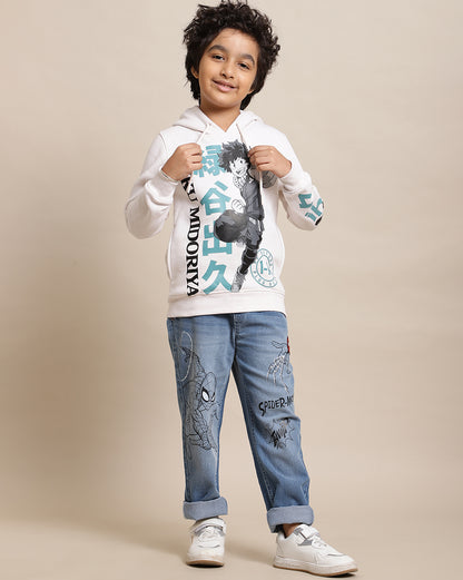 My Hero Academia Printed Regular Fit Hoodie For Boys