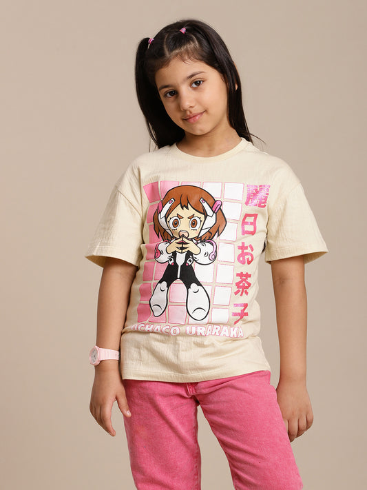 My Hero Academia Printed Relaxed Fit Tshirt For Girls