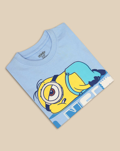 Minions Printed Regular Fit Tshirt For Boys