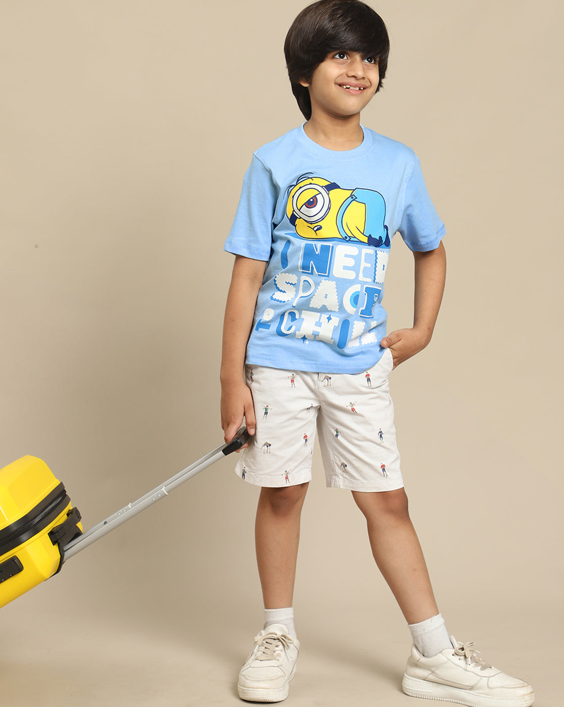 Minions Printed Regular Fit Tshirt For Boys