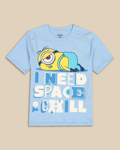 Minions Printed Regular Fit Tshirt For Boys