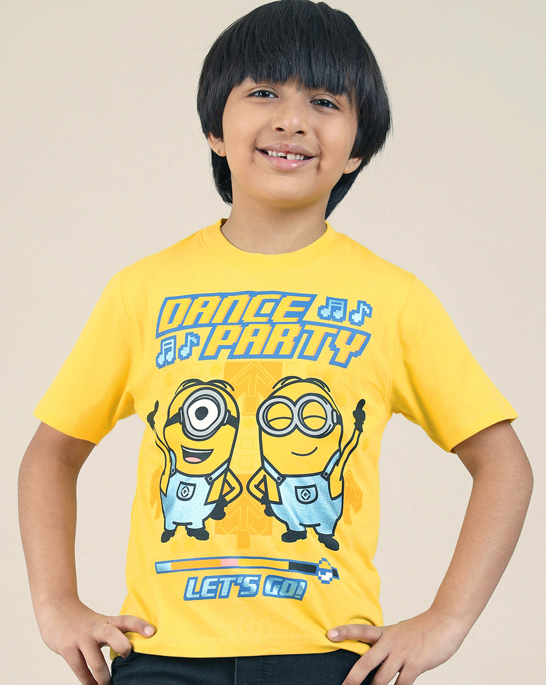 Minions Printed Regular Fit Tshirt For Boys