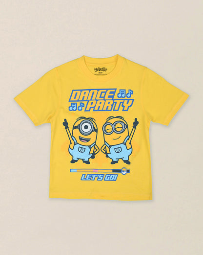 Minions Printed Regular Fit Tshirt For Boys