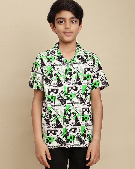 Minecraft Printed Shirt For Boys