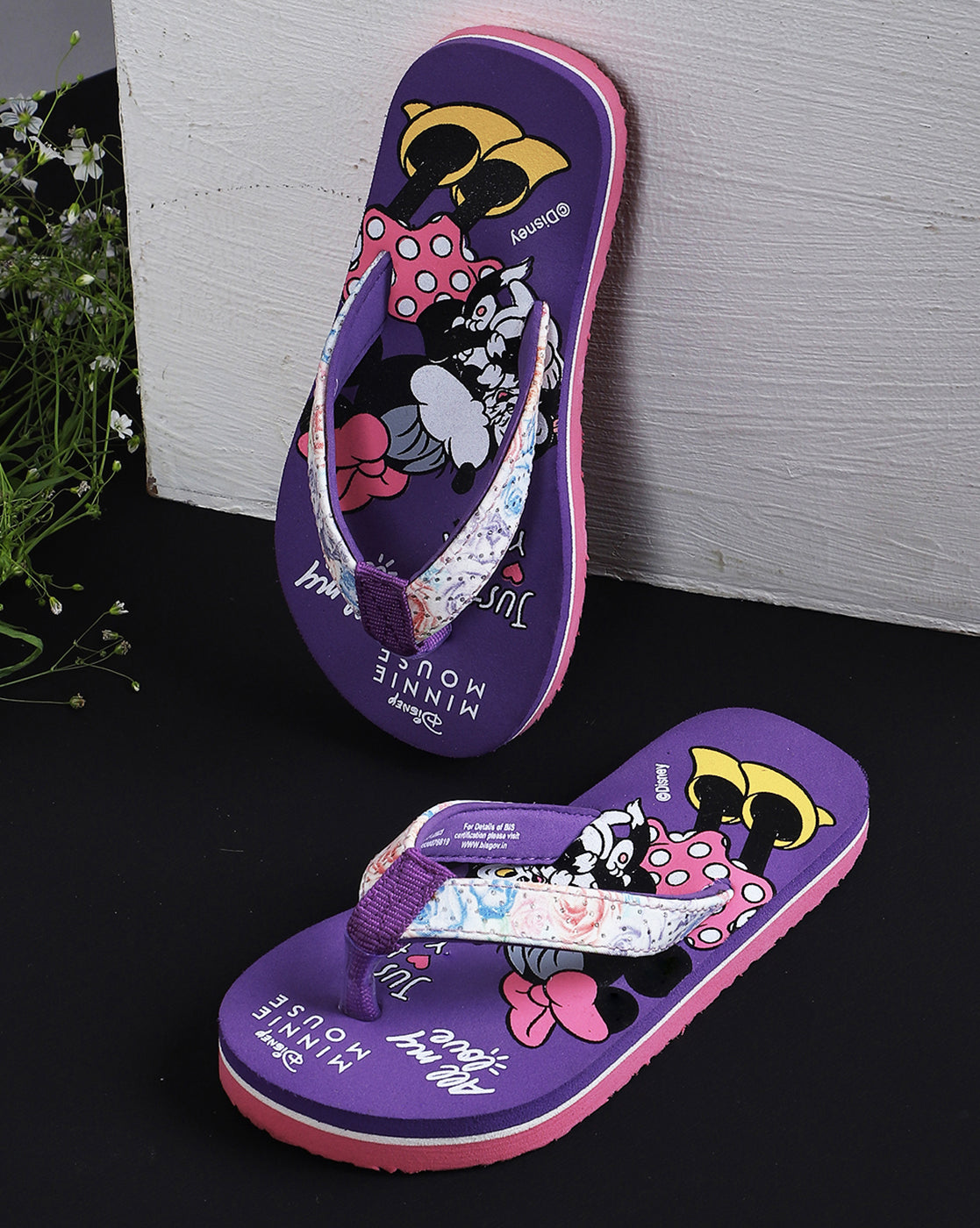 Minnie Printed Flip-Flop For Kids Girls