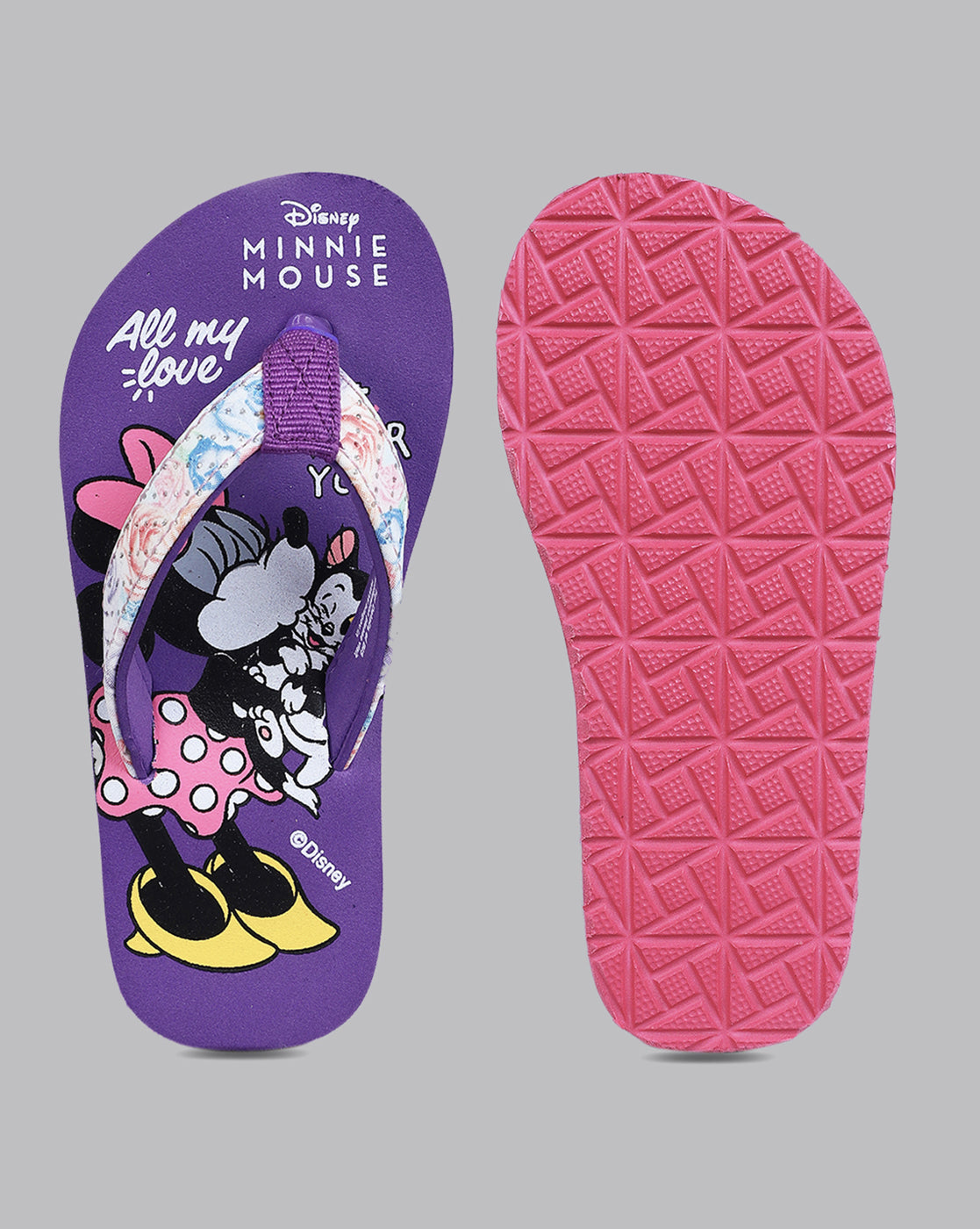 Minnie Printed Flip-Flop For Kids Girls