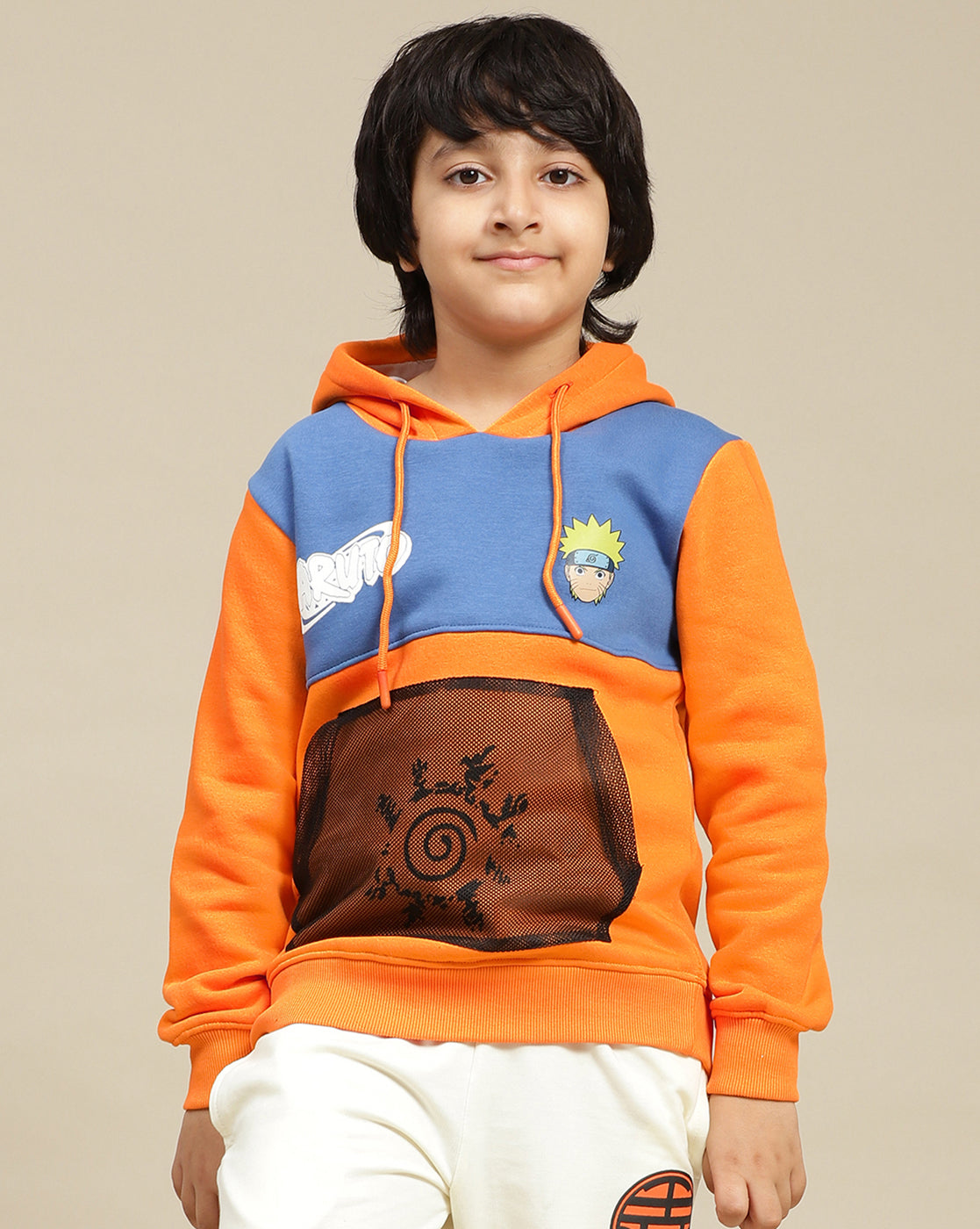 Naruto Printed Regular Fit Hoodie For Boys