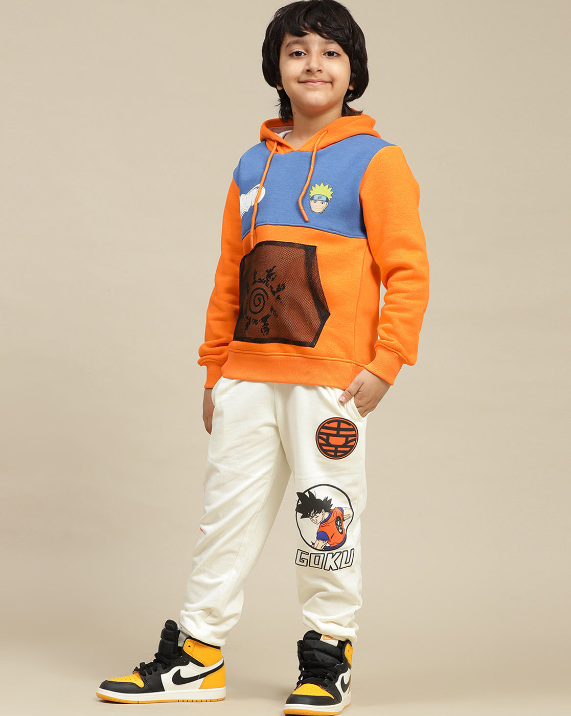 Naruto Printed Regular Fit Hoodie For Boys