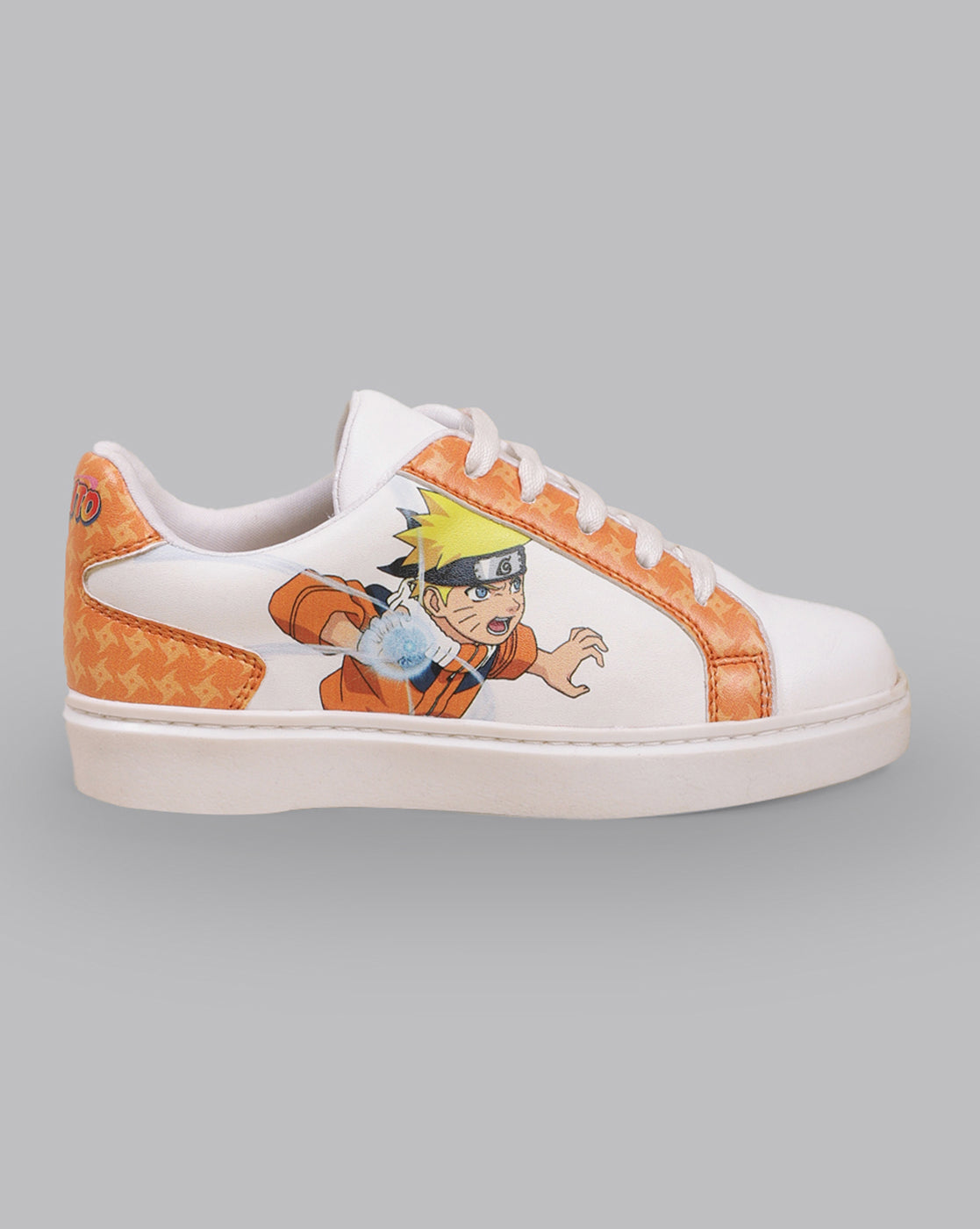 Kids Boys Naruto Printed White/Orange Shoes