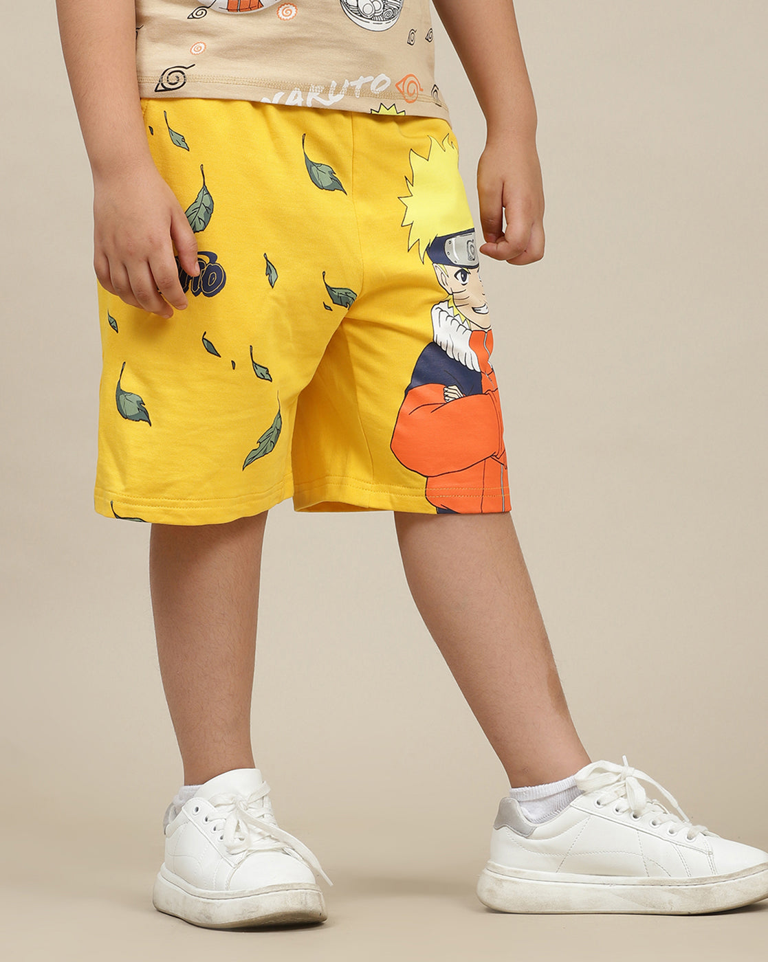 Naruto Printed Regular Fit Shorts For Boys