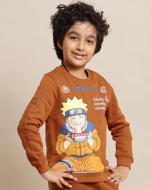 Naruto Printed Regular Fit Sweatshirt For Boys