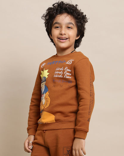 Naruto Printed Regular Fit Sweatshirt For Boys