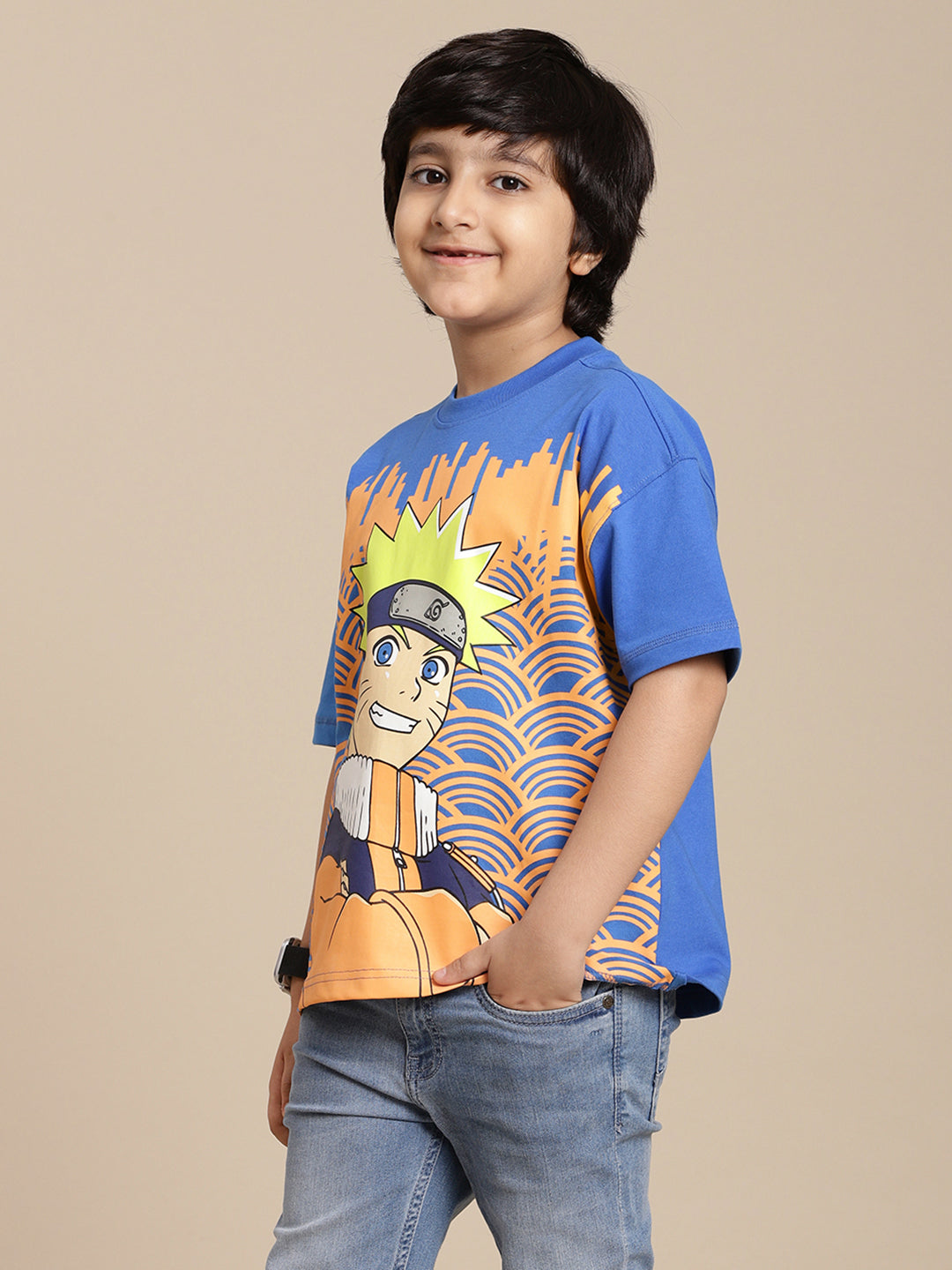 Naruto Printed Oversize Fit Tshirt For Boys