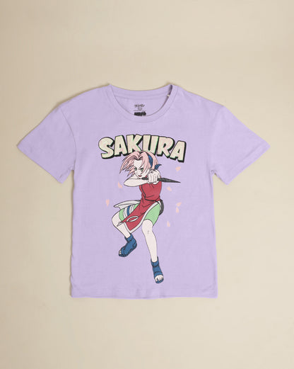 Naruto Printed Relaxed Fit Tshirt For Girls