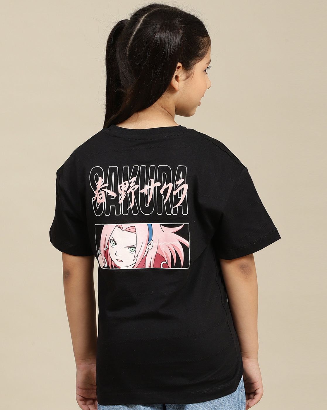 Naruto Printed Relaxed Fit Tshirt For Girls