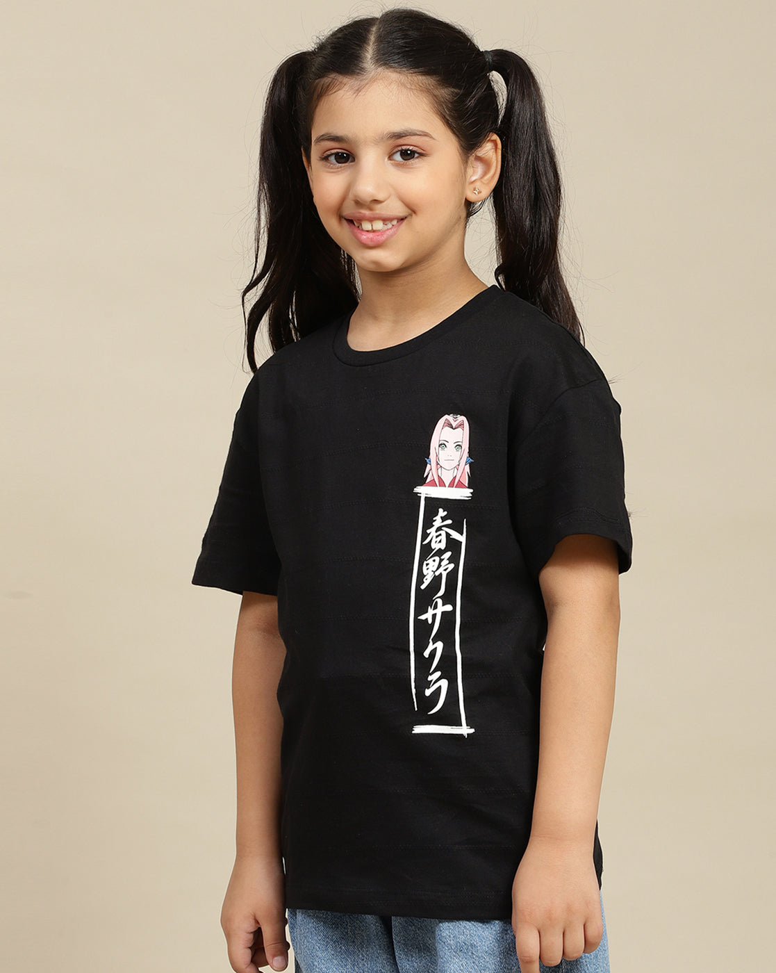 Naruto Printed Relaxed Fit Tshirt For Girls