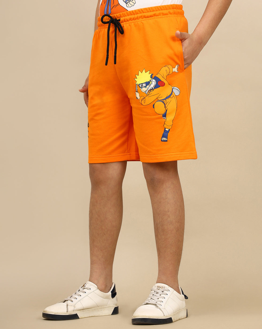 Naruto Printed Regular Fit Shorts For Boys