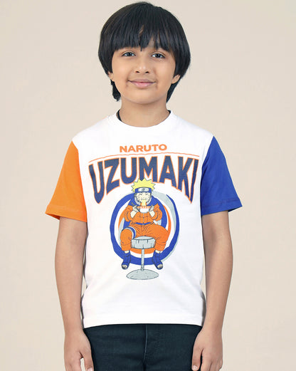 Uzumaki Printed Regular Fit Tshirt For Boys