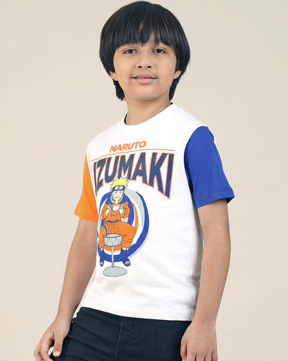 Uzumaki Printed Regular Fit Tshirt For Boys